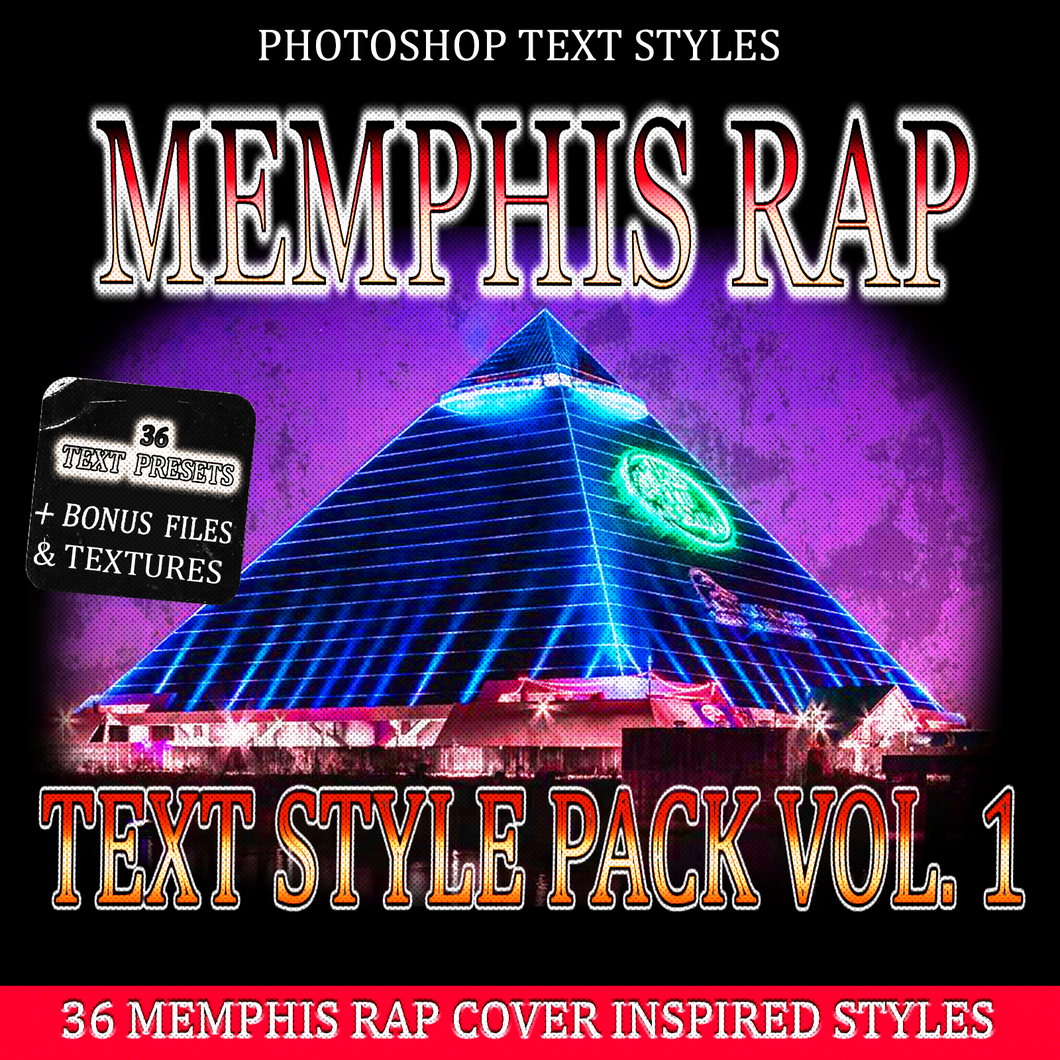 Memphis Rap Text Style Pack Vol. 1